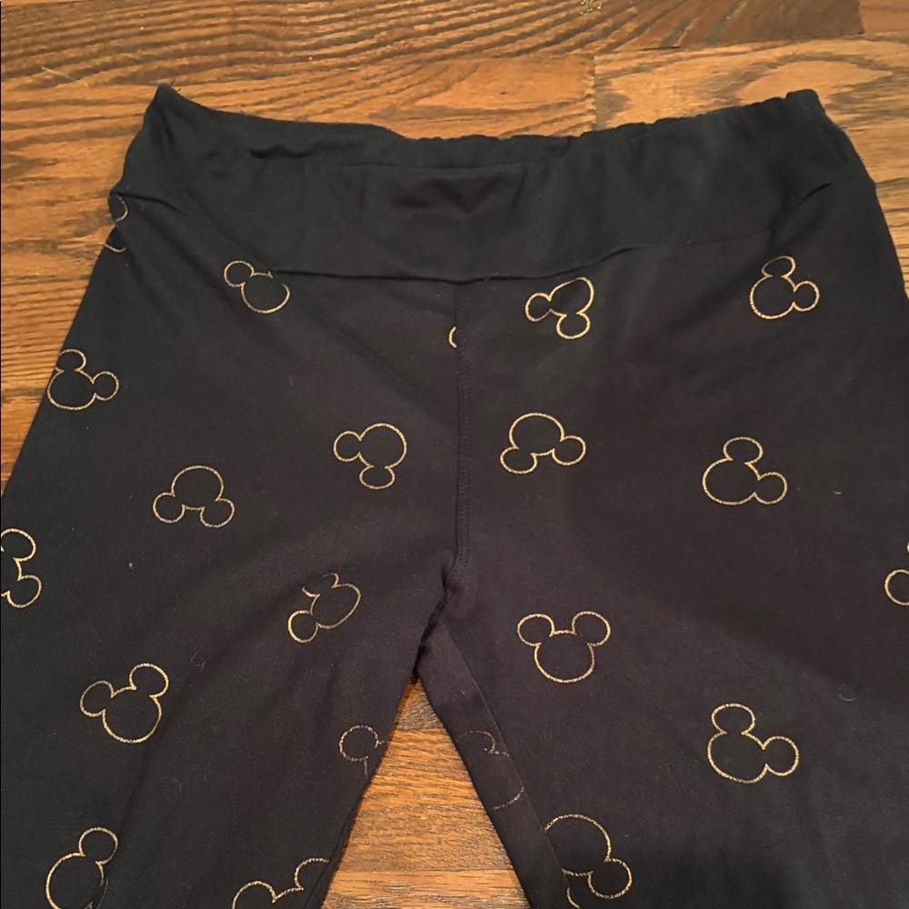 Disney Black and Gold Mickey Mouse Leggings